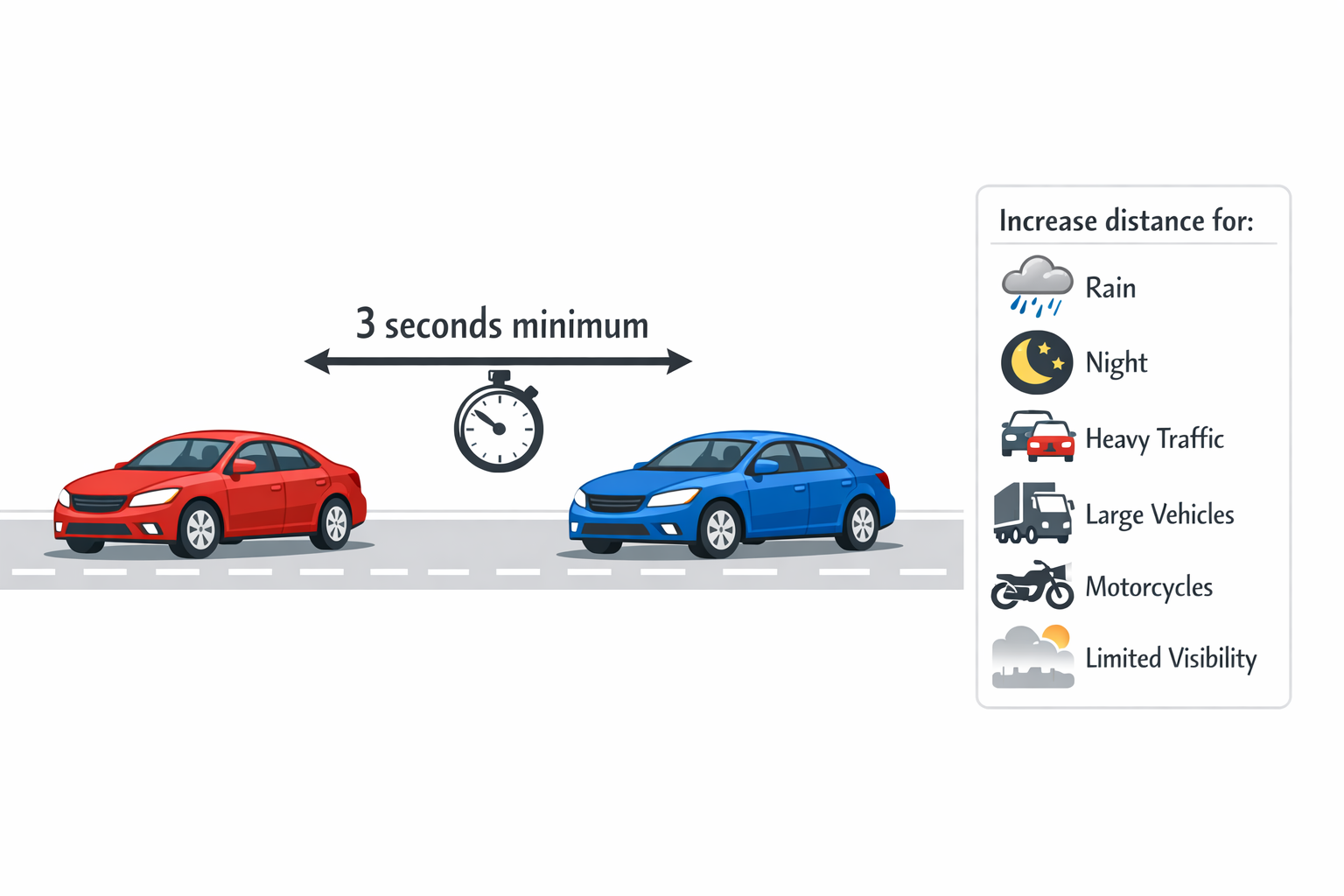 Following distance review visual